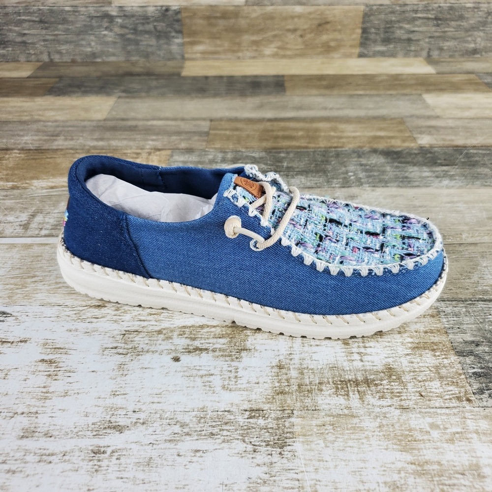 Hey Dude Womens Wendy Funk Crafted Tweed Shoes Sz 7 Slip On Comfort 44239-425